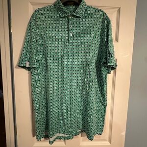 Polo by Ralph Lauren Green Geometric Men's Polo Large